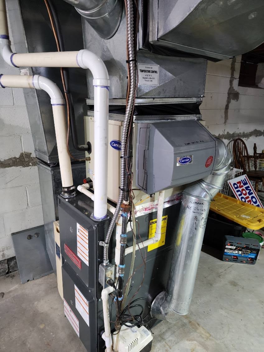 Indoor heating equipment and pipework