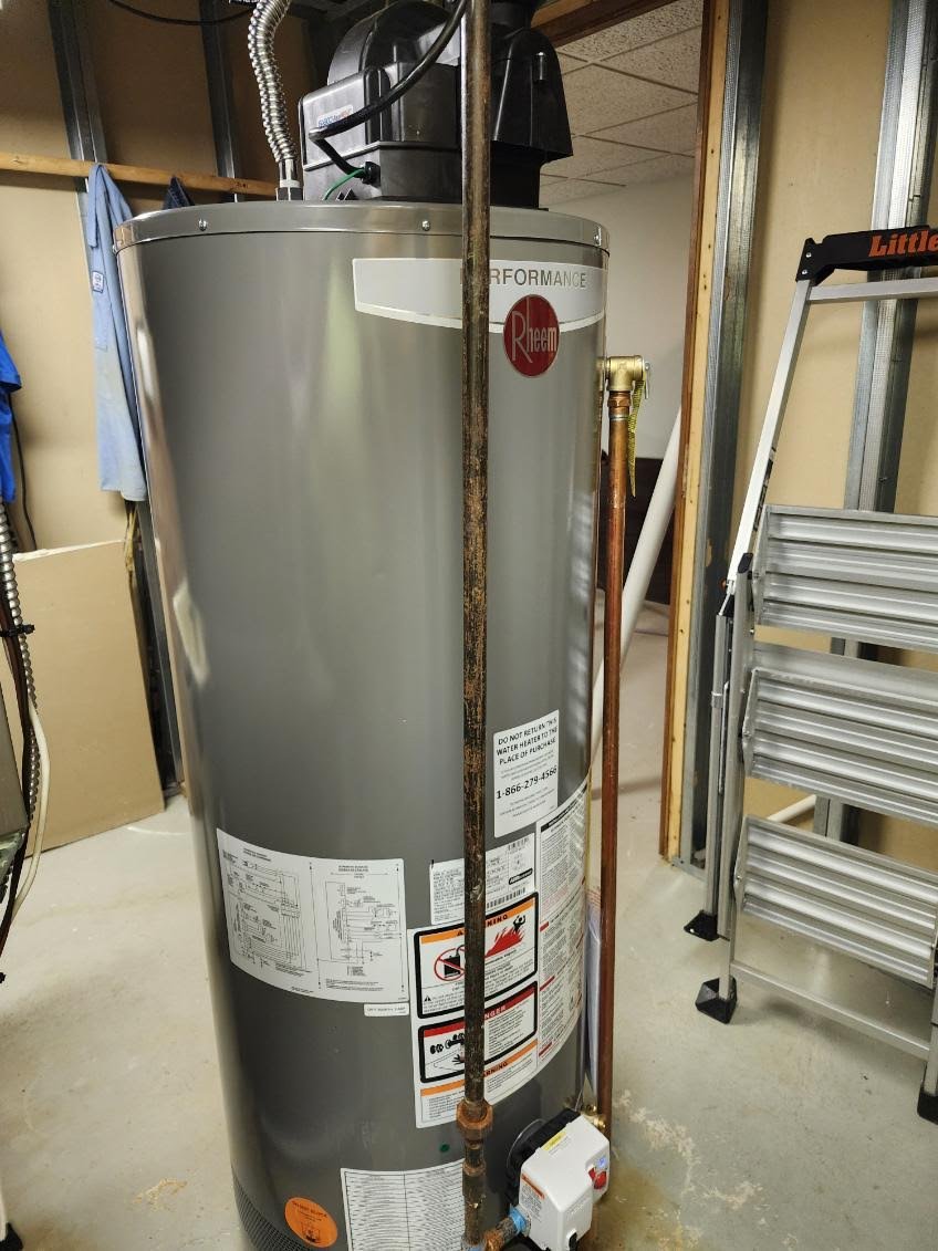 Installed water heater